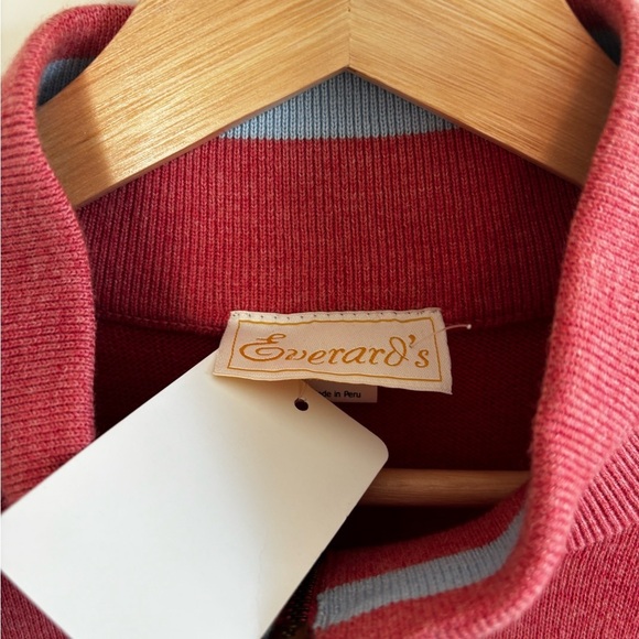 EVERARD’s | BNWT  Men’s Pima cotton 1/4 zip sweater vest | size large - Picture 4 of 6